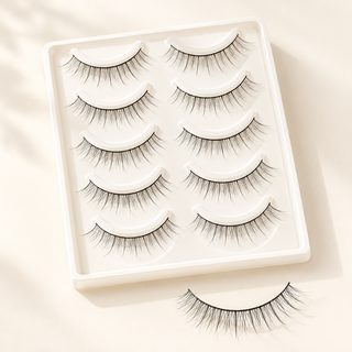내추럴 롱래쉬 통속눈썹 얇은 블랙 밴드 데일리 메이크업 5쌍